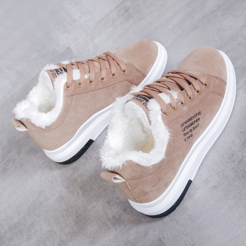 Plus Velvet Winter Warm Shoes Autumn And Winter All-match Women's Shoes