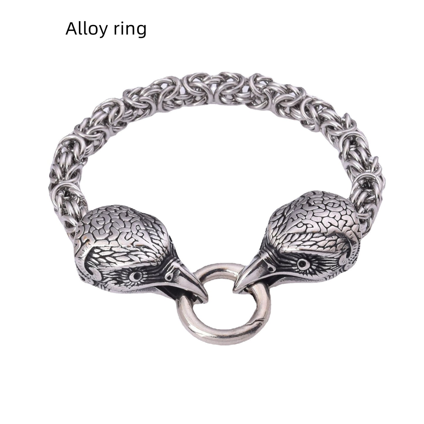 Viking Wolf Head Stainless Steel Men's Bracelet