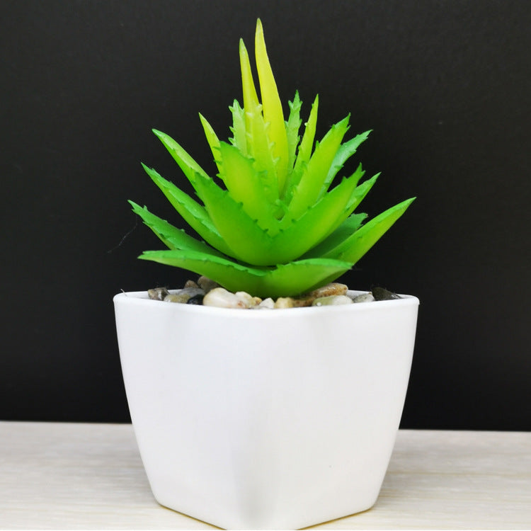 Artificial Succulent Plastic Plant Mini Potted Desktop Decoration