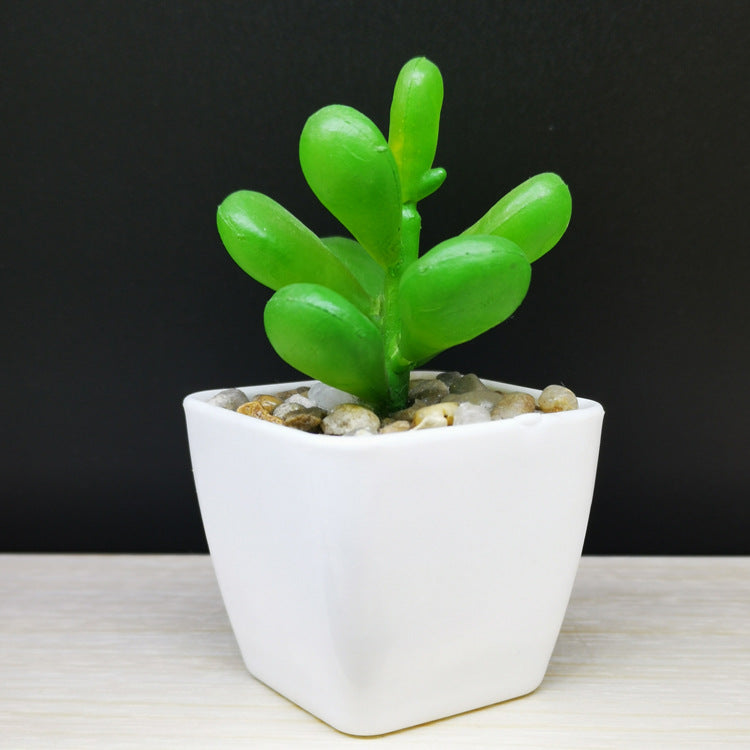 Artificial Succulent Plastic Plant Mini Potted Desktop Decoration