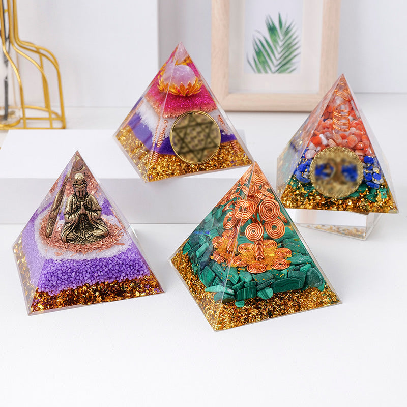 Fashion Crystal Stone Pyramid Ornaments